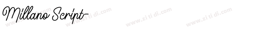 Millano Script字体转换